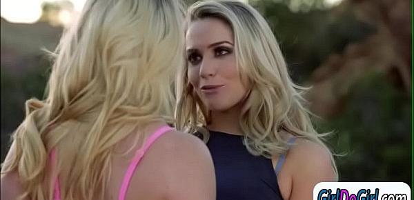  Lesbians Aj Applegate and Mia Malkova kiss and lick outdoors